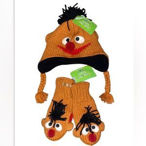 Delux knitwit kids sesame street ernie set hat and gloves